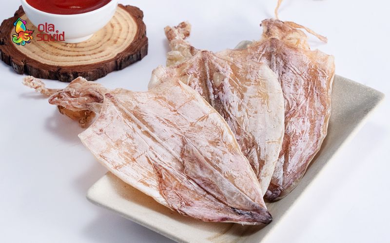 Mực khô không chiên dầu hay chất bảo quản, hạn chế chất béo