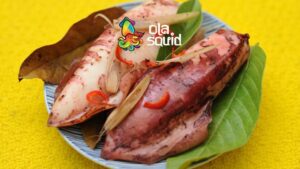 mực hấp lá ổi