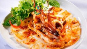 nướng mực bằng lò vi sóng