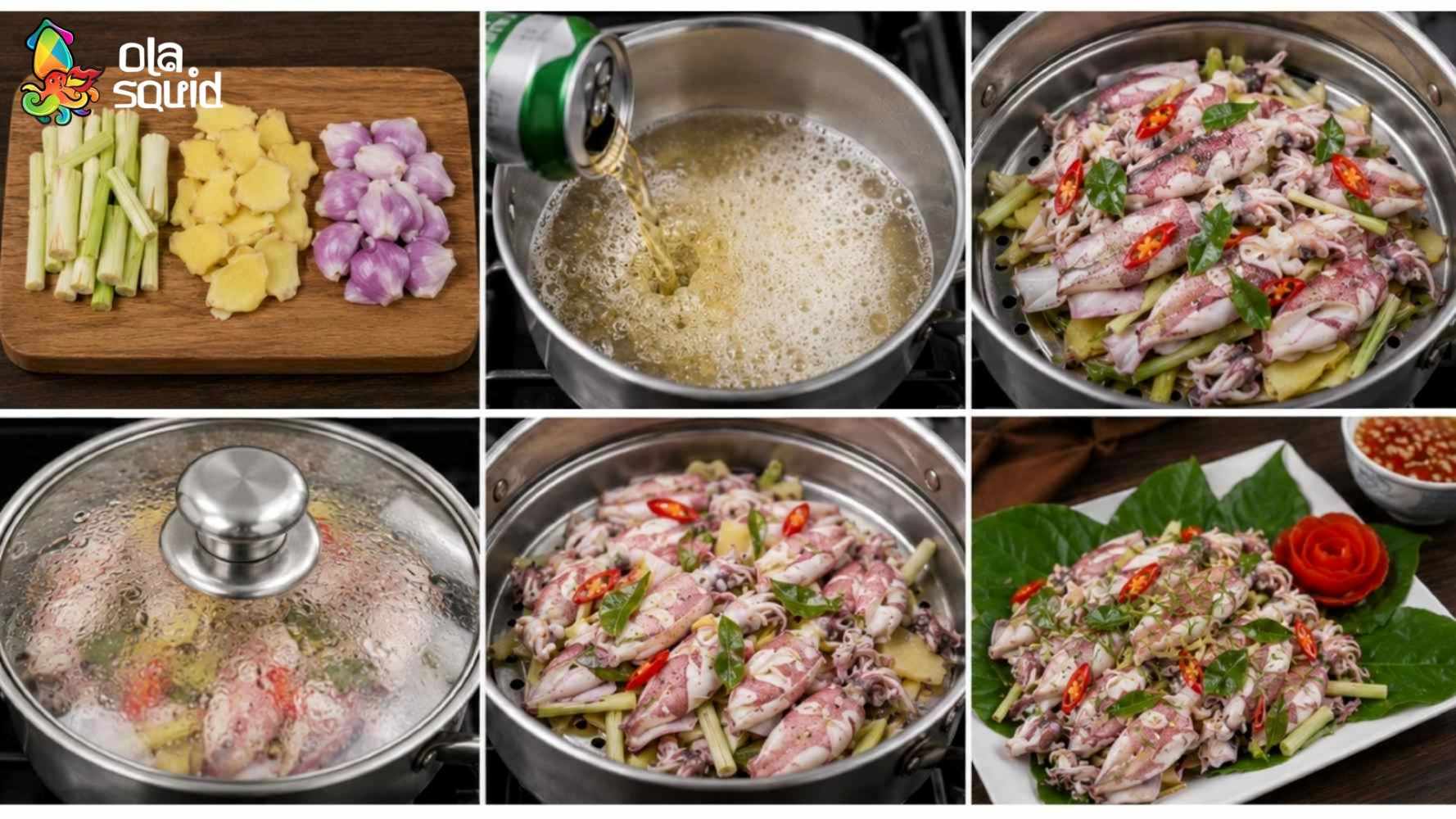 How to Steam Tiny Squid for Natural Fragrance, Crispness, and Sweetness 4 Detailed steps to cook beer-steamed bobtail squid