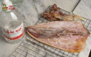 grilling squid with alcohol