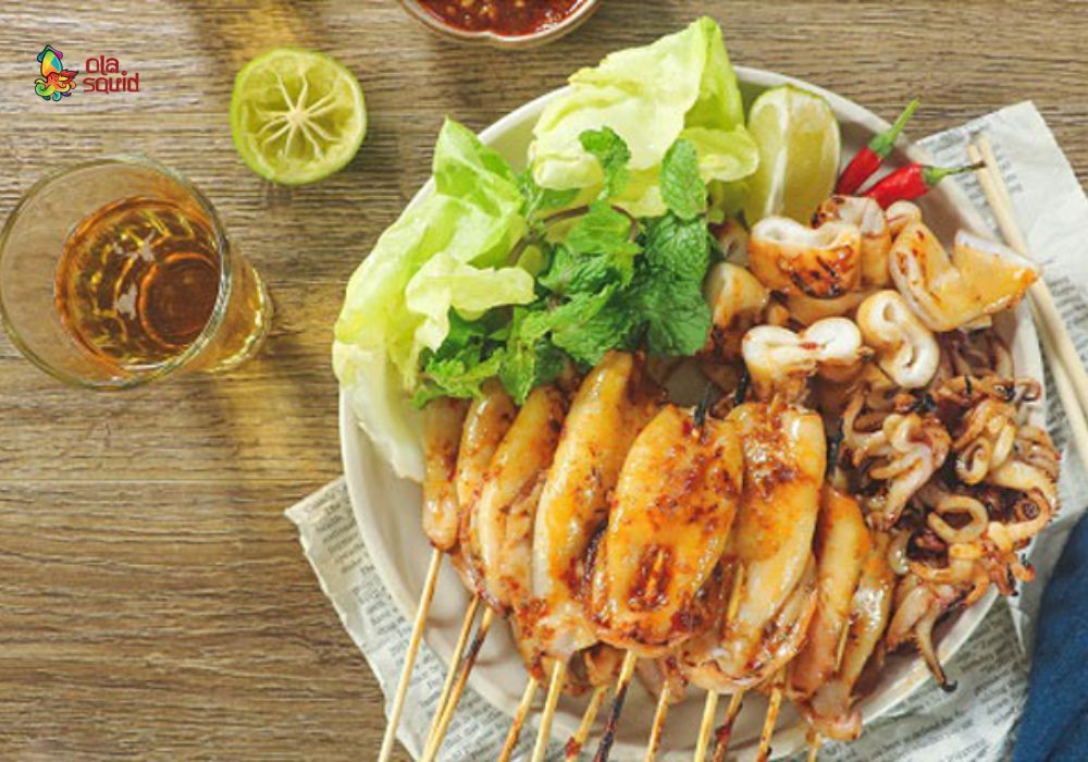 Mực lá là mực gì? Làm món gì ngon? 6 Mực nướng sa tế thơm cay, giòn ngọt