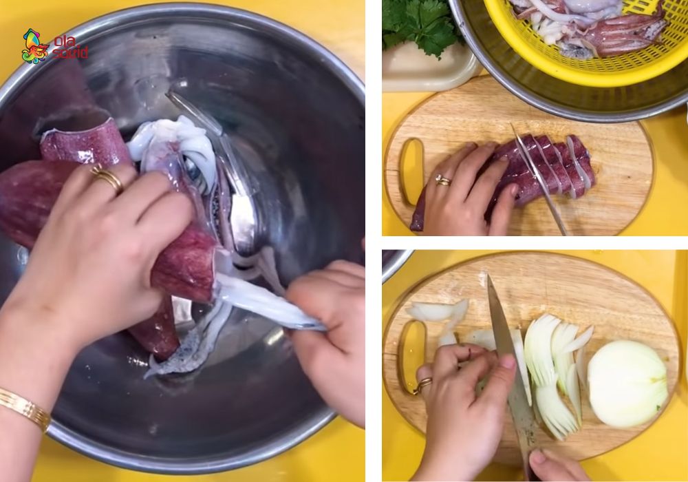 Mực lá là mực gì? Làm món gì ngon? 28 Sơ chế mực và rau củ tươi ngon