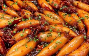 Mựcmực trứng rim nước mắm