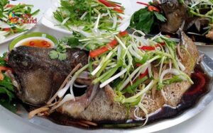 Cá mú hấp kiểu Hồng Kông độc đáo