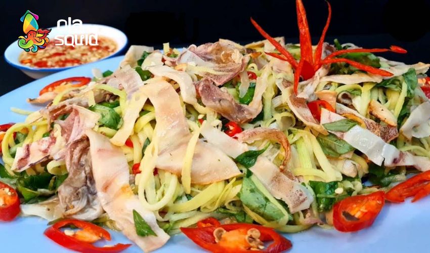 Cách làm gỏi mực chua ngọt ngon bùng vị tại nhà 9 Gỏi cóc khô mực