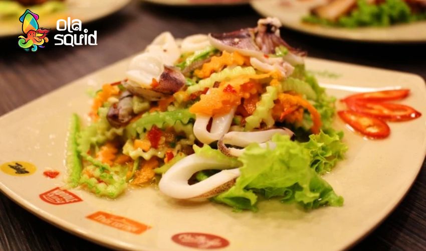 Cách làm gỏi mực chua ngọt ngon bùng vị tại nhà 8 Gỏi mực kiểu Thái