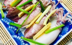 ginger steamed squid