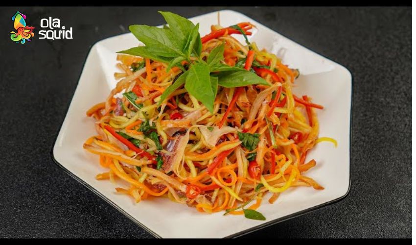 Khô mực cào là gì? Nhận biết khô mực câu và khô mực cào 5 Mực cào xé trộn gỏi