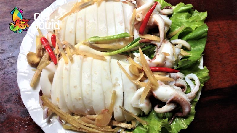 Cách làm mực nang hấp gừng giòn ngọt, đơn giản mà ngon 4 Thời gian hấp mực nang chín