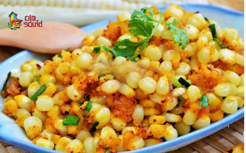 Tép khô làm món gì ngon? 14 món dân dã mà cực đưa cơm 2 Bắp xào tép khô