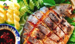 Cá chim đen nướng muối ớt thơm ngon