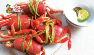 Cua đá hấp bia sả