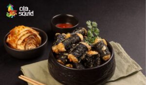 Gà cuộn rong biển