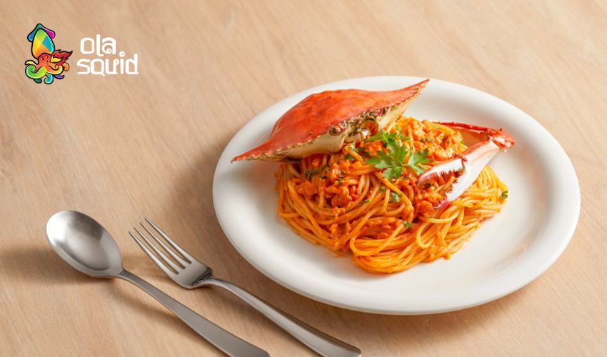 Cua biển làm món gì ngon? Xem ngay list 15 món siêu hấp dẫn 13 Mì Ý sốt thịt cua biển