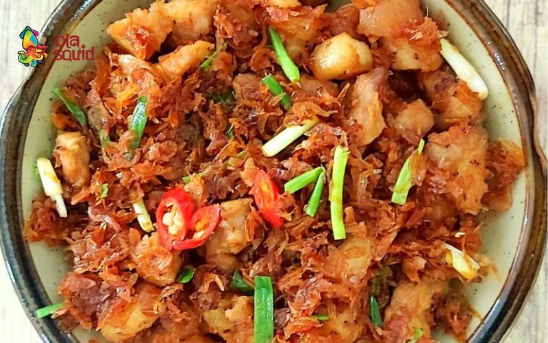 Tép khô làm món gì ngon? 14 món dân dã mà cực đưa cơm 7 Tép khô xào thịt đậm đà