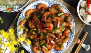 Tôm đất rang thịt ba chỉ