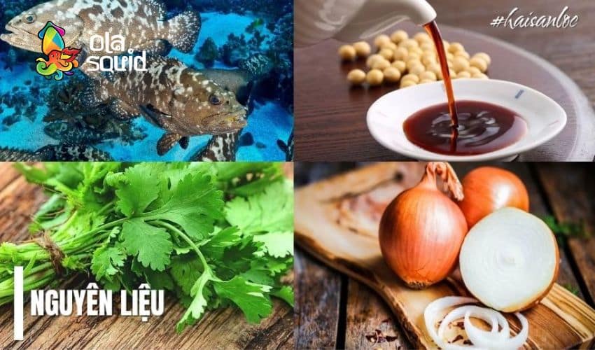 Cách làm cá mú hấp xì dầu không tanh, ngon lạ miệng 1 Nguyên liệu cá mú hấp xì dầu