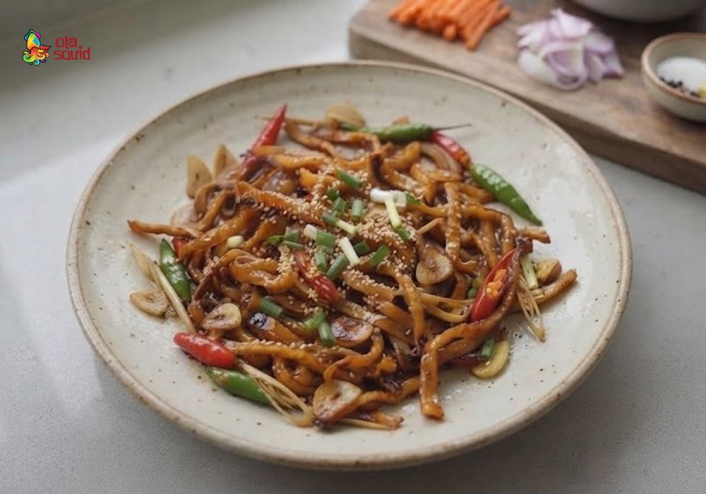 Authentic Ca Mau Dried Squid: Prices & Trusted Buying Guide 15 Rich spicy stir-fried dried squid with satay sauce and chili, fragrant and appealing