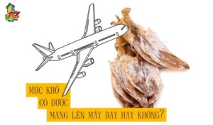 mực khô có được mang lên máy bay không