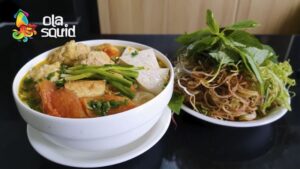 Cách nấu bún tiêu tôm và mực khô