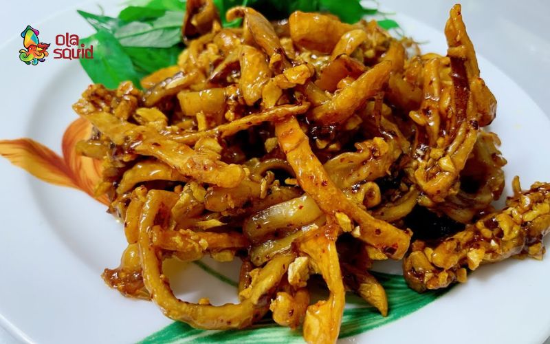 Cách làm khô mực chiên nước mắm hành tây chuẩn vị, giòn ngon 5 Khô mực chiên mắm đậm vị