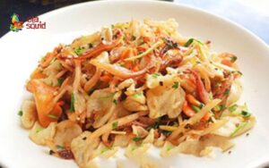 cách làm mực khô xào củ cải khô