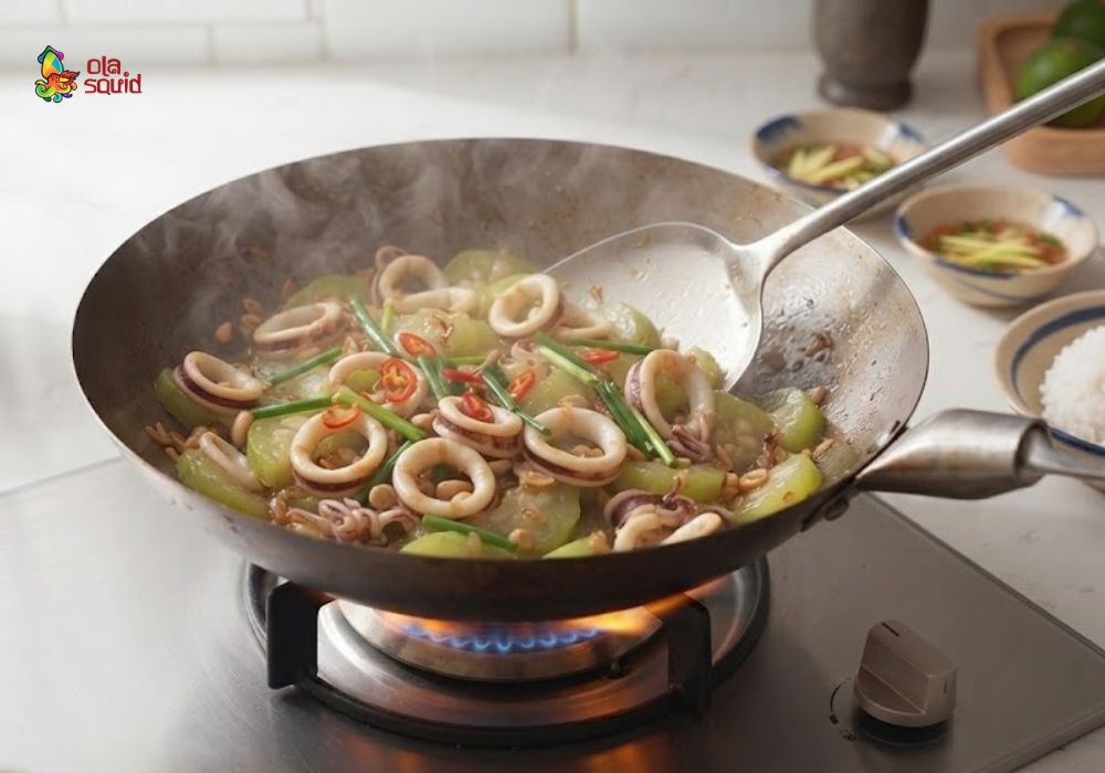 Cách làm mực lá xào bầu ngon, giòn ngọt đơn giản 8 Bí quyết giúp món mực xào giòn, không bị dai