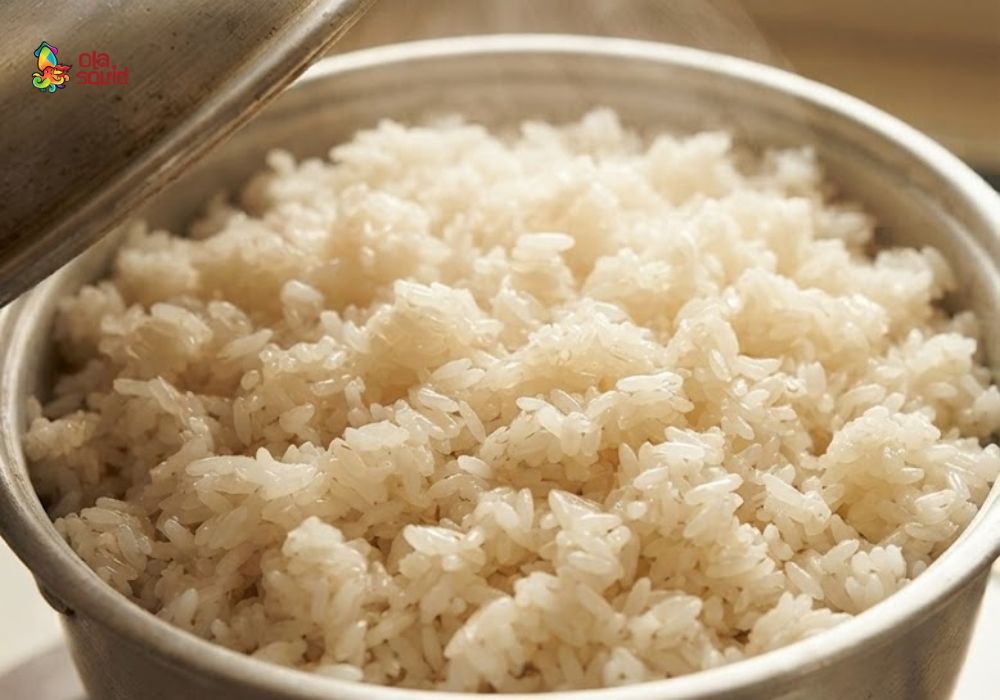How to Make Authentic Ha Long Squid Cake Sticky Rice Like a Restaurant 7 Steam glutinous rice until the grains are soft, sticky, fragrant, and evenly cooked