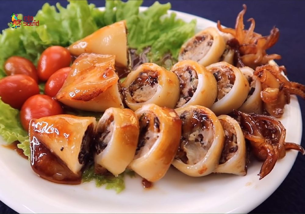 Cách làm mực nhồi thịt sốt cà chua đậm đà dễ làm 7 Mực nhồi thịt kho đậm đà, thơm ngon